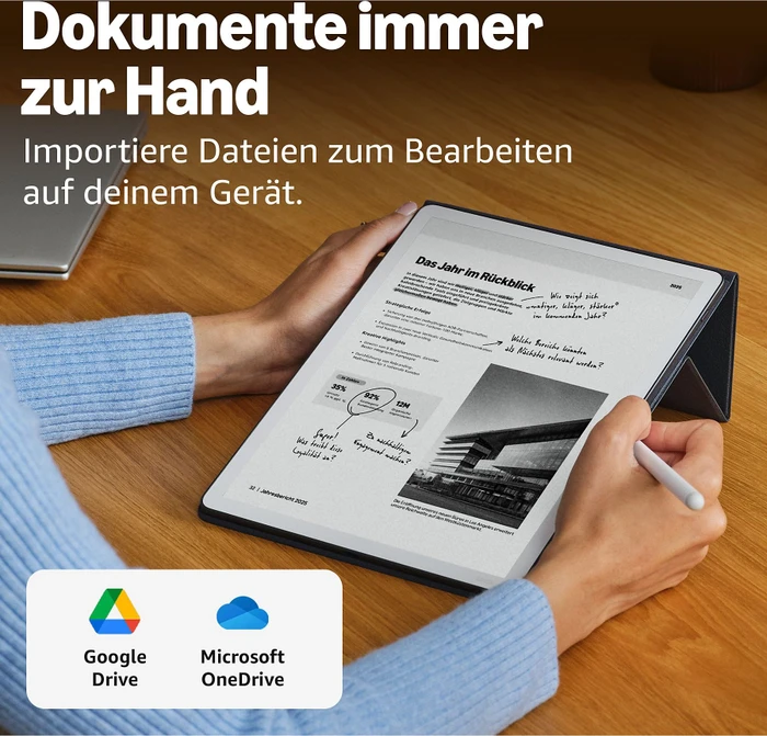 Amazon Kindle Scribe 3. Gen (2026) mit Frontlicht, Graphit, 64GB Flash, mit Premium Eingabestift