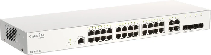 D-Link Nuclias DBS-2000 Rackmount Gigabit Managed Switch, 24x RJ-45, 4x RJ-45/SFP