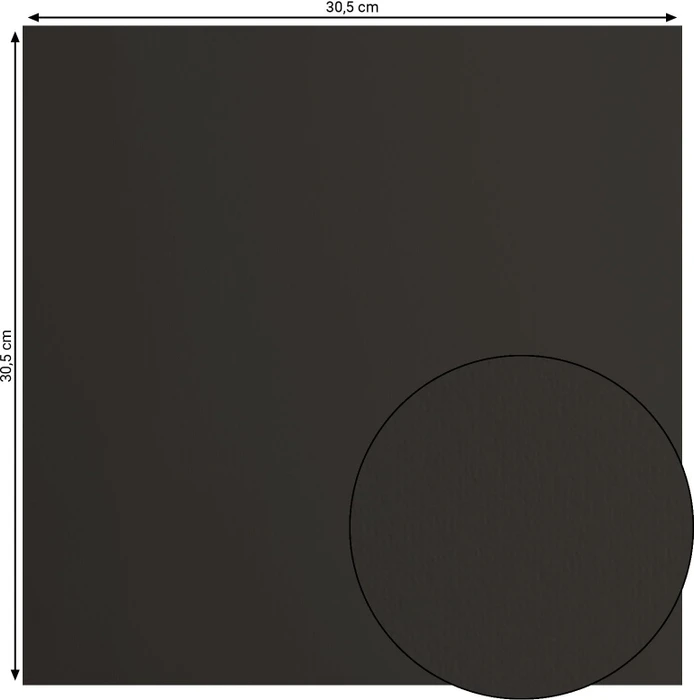 Vaessen Creative Tonkarton, 305x305mm, glatt, schwarz, 20 Blatt