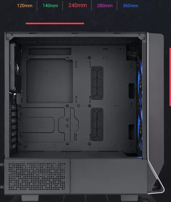 Thermaltake Ceres 300 TG ARGB, schwarz, Glasfenster