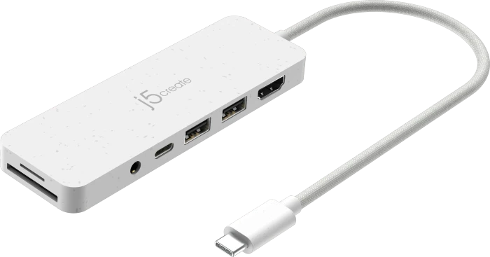 j5create Eco-Friendly 7-in1 USB-C Multi-Port Hub with Power Delivery
