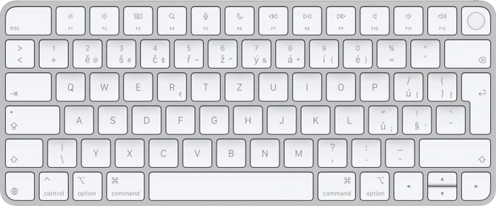 Apple Magic Keyboard mit Touch ID für Mac mit Apple Chip (USB-C), weiß/silber, USB/Bluetooth, CZ