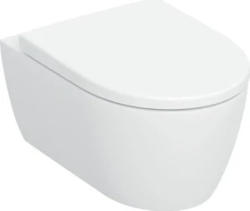 Geberit iCon Set Wand-WC Tiefspüler, geschlossene Form, TurboFlush, mit WC-Sitz, weiß/KeraTect
