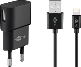 Wentronic Goobay Apple Lightning Ladeset 5W schwarz