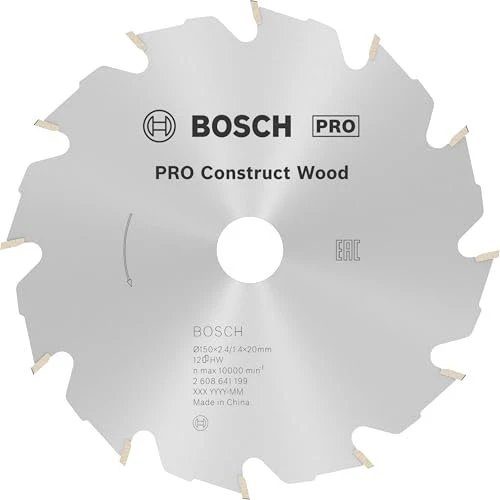 Bosch Professional PRO Construct Wood Kreissägeblatt 12Z, 150x2.4x20mm, 1 Stück