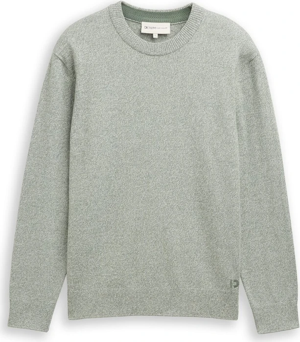 Tom Tailor Basic Strickpullover olive white mouline (Herren)