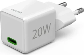 Hama Schnellladegerät USB-C Super-Mini-Charger PD 20W weiß