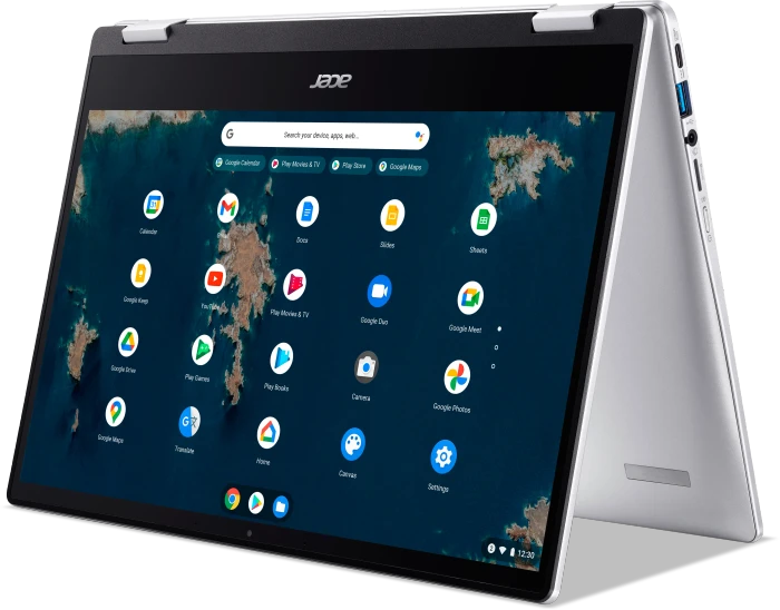 Acer Chromebook Spin 314 CP314-1HN-C11N, Sparkly Silver, Celeron N4500, 8GB RAM, 64GB Flash, DE