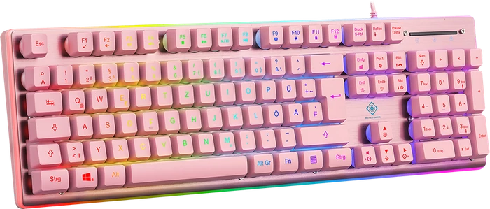 Deltaco Gaming PK75 RGB, rosa, USB, DE