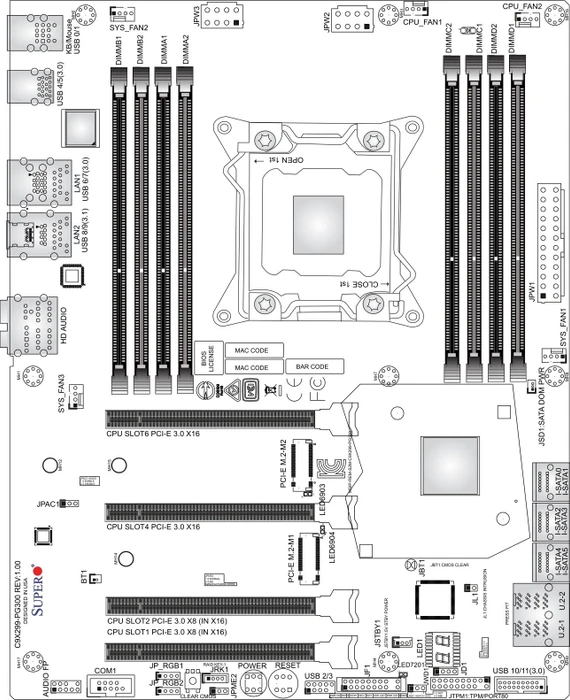 Supermicro Supero C9X299-PG300, retail (Intel 2066)