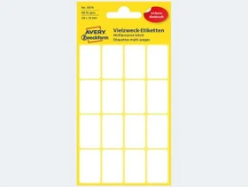 Avery-Zweckform Mini-Organisationsetiketten Sonderformat, 29x18mm, weiß, 6 Blatt (96 Etiketten)