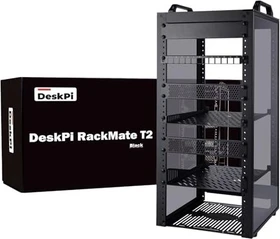 GeeekPi GeeekPi/DeskPi RackMate T2, 10" Netzwerkschrank 12HE, schwarz, 260mm tief