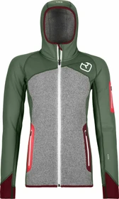 Ortovox Fleece Plus Hoody Funktionsjacke green forest (Damen)