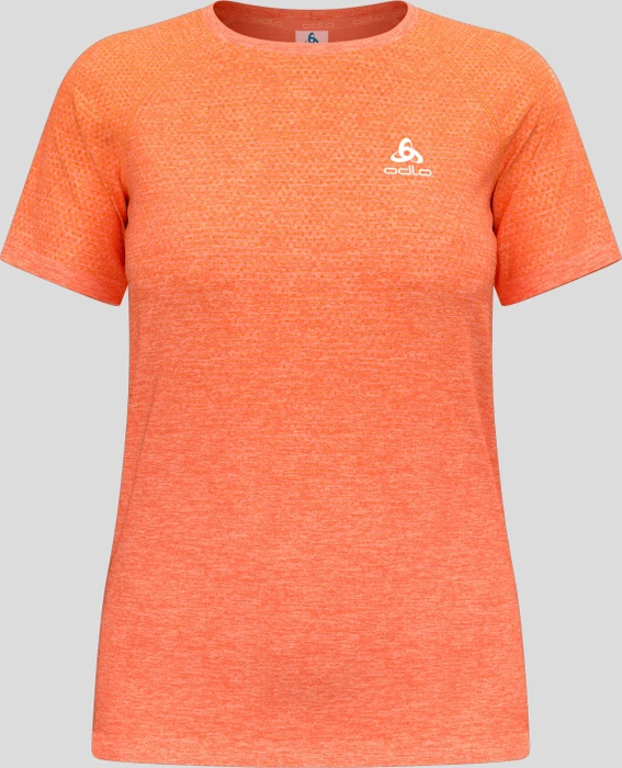 Odlo Essentials Seamless Funktionsshirt kurzarm living coral melange (Damen)