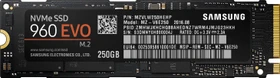 Samsung SSD 960 EVO 250GB, M.2 2280 / M-Key / PCIe 3.0 x4