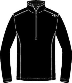CMP Grit Tech Fleece Funktionsshirt langarm nero/bianco (Herren)