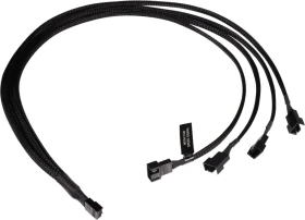 Alphacool 4-Pin auf 4x 4-Pin Verteiler, sleeved, 60cm, schwarz