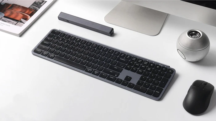 Keychron B6 Pro Ultra-Slim Wireless, Space Gray, USB/Bluetooth, DE