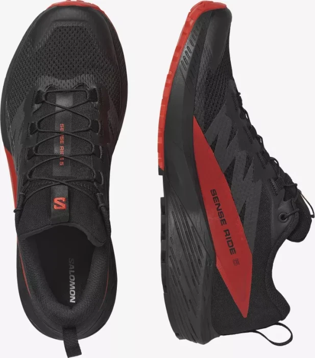 Salomon Sense Ride 5 black/fiery red (Herren)