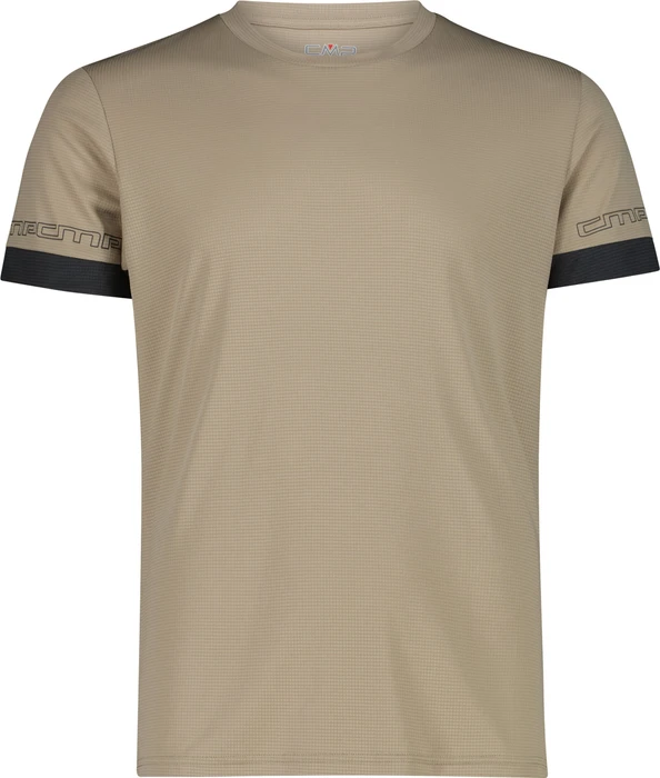 CMP Unlimitech Logo Funktionsshirt kurzarm sand (Herren)