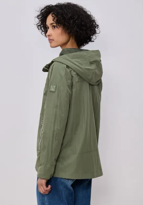 Street One Kapuze und Zipper Jacke dark vetiver green (Damen)