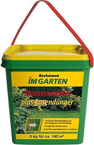 Beckmann Moosvernichter Plus Rasendünger, 5kg