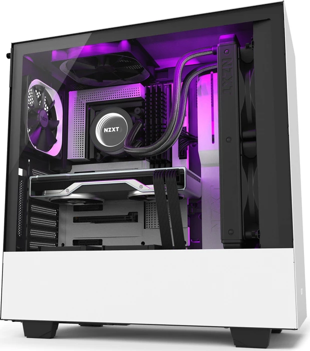 NZXT H510i, weiß, Glasfenster