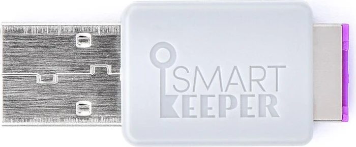 SmartKeeper Essential Lockable Flash Drive 32GB grau/violett, USB-A, USB 2.0