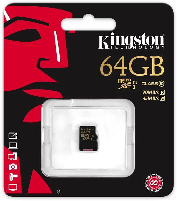 Kingston R90/W45 64GB, UHS-I, Class 10