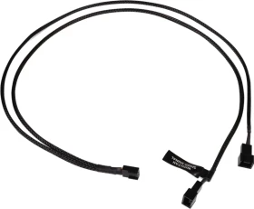 Alphacool 3-Pin auf 2x 3-Pin Verteiler, sleeved, 30cm, schwarz