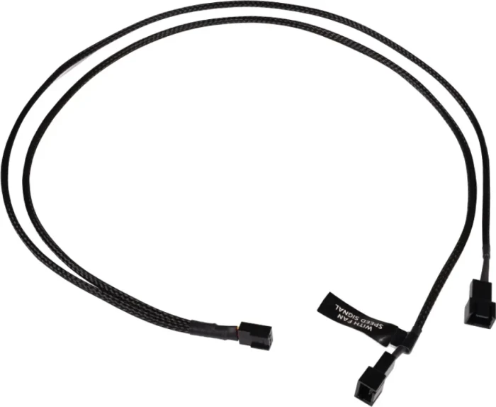 Alphacool 3-Pin auf 2x 3-Pin Verteiler, 60cm, schwarz