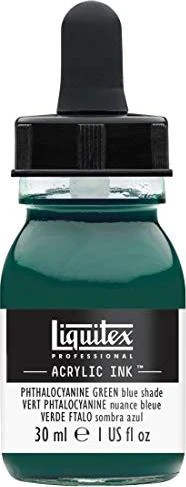 Liquitex Professional Acrylic Ink phthalocyanine green blue shade, 30ml