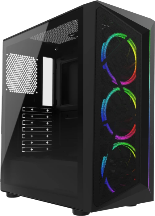 Cooler Master CMP 510, schwarz, inkl. 3x Lüfter, Lüfter LED ARGB, Glasfenster