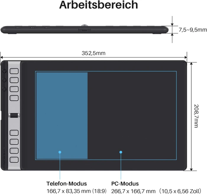 Huion Inspiroy 2 L H1061P, Black