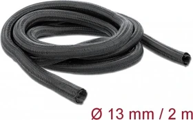 DeLOCK Geflechtschlauch selbstschließend, 13mm, 2m, schwarz
