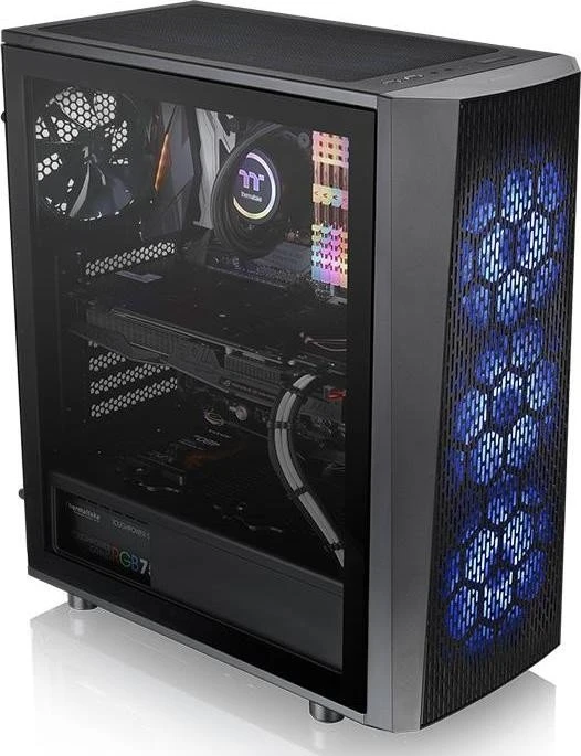 Thermaltake Versa J24 TG RGB, schwarz, Glasfenster