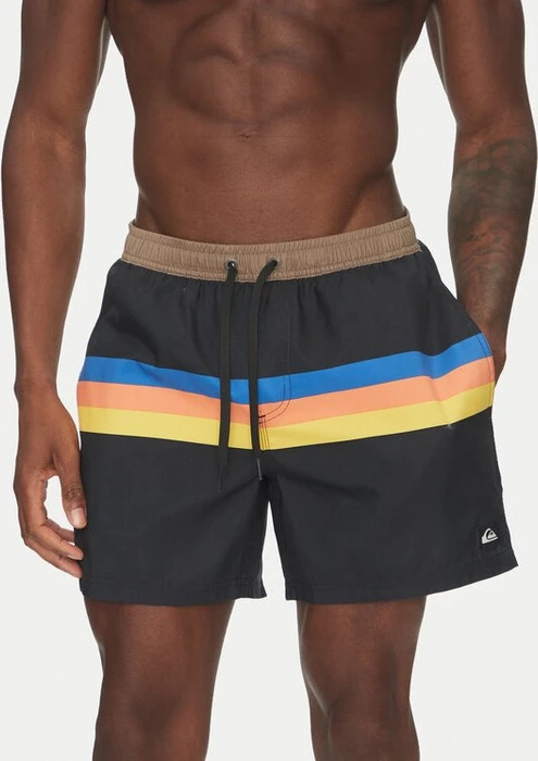Quiksilver Everyday Straight 15" Badeshorts black/retro stripe (Herren)