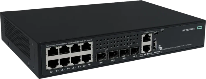 HPE CW 2150 Series Desktop Gigabit Managed Switch, 8x RJ-45, 2x SFP+, 2x SFP, 125W PoE+
