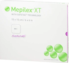 Mölnlycke Mepilex XT Schaumverband, 15 x 15cm, 5 Stück