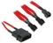 BitFenix Molex auf 3-Pin Adapter, sleeved, 20cm, rot Vorschaubild
