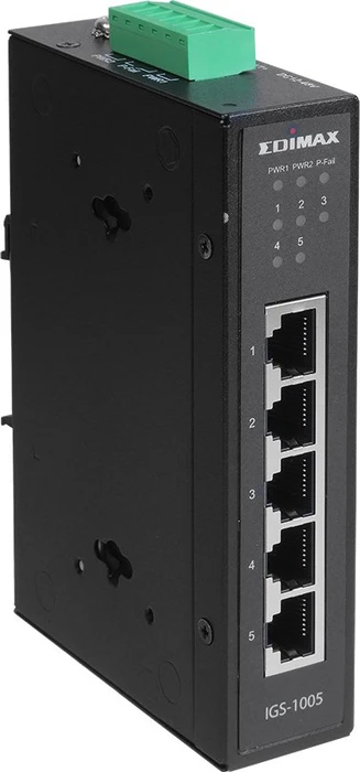 Edimax Pro IGS-1 Industrial Railmount Gigabit Managed Switch, 5x RJ-45
