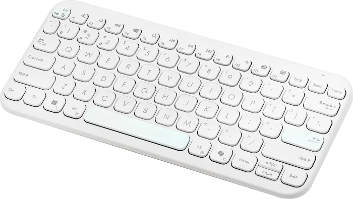 ASUS Marshmallow KW100 Compact Ultrathin Wireless, Iridescent White, mit Copilot-Taste, Bluetooth, DE