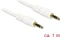 DeLOCK Klinkenkabel 3-Pin Stereo, 3.5mm Stecker auf 3.5mm Stecker, weiß, 1.0m Vorschaubild