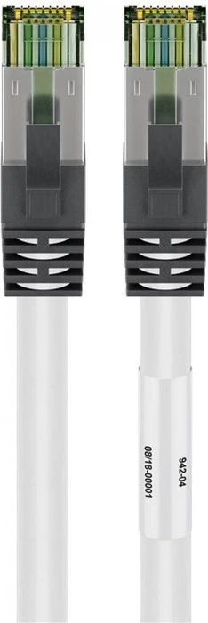 goobay Patchkabel, Cat8.1, S/FTP, RJ-45/RJ-45, 1m, weiß (55124)