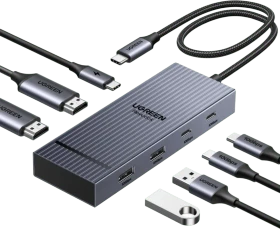 Ugreen Revodok Pro 207 7-in-1 Dual Display Hub, USB-C 3.1 [Stecker] (45365)