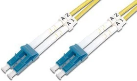 Digitus LWL Duplex Kabel, OS2, 2x LC Stecker/2x LC Stecker, 1m, gelb