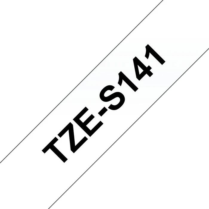 Brother TZe-S141 Beschriftungsband, 18mm, schwarz/transparent