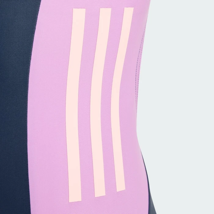 adidas Cut 3-Streifen Badeanzug aurora ink/preloved purple/pink spark (Junior)
