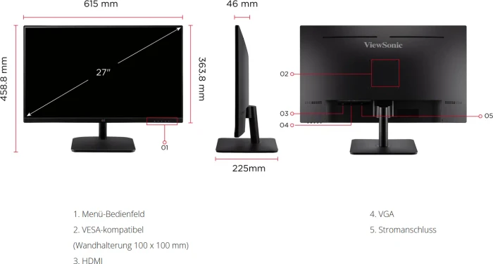 ViewSonic VA2732-H-2, 27"