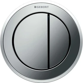 Geberit Typ 10 Fernbetätigung pneumatisch, für 2-Mengen-Spülung, Möbeldrücker, glanzverchromt/mattverchromt
